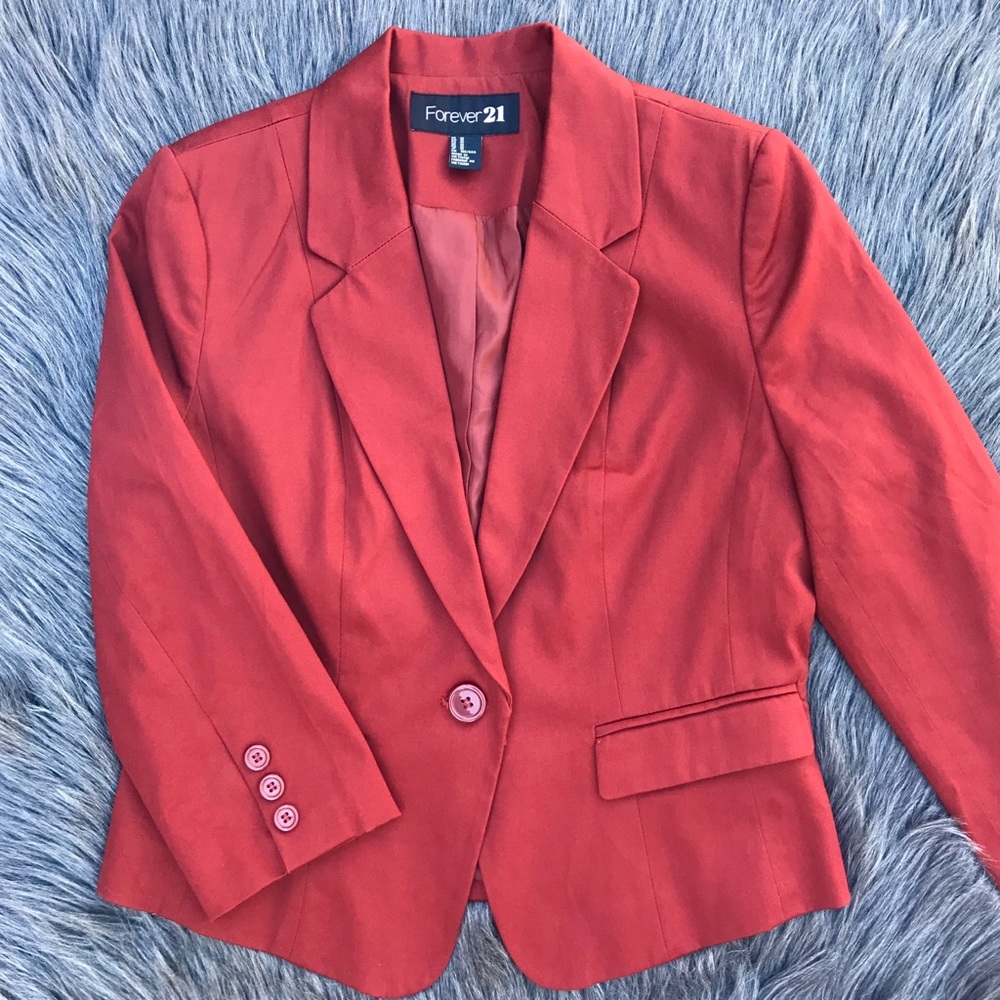 Forever 21 burnt orange blazer - Picture 1 of 4